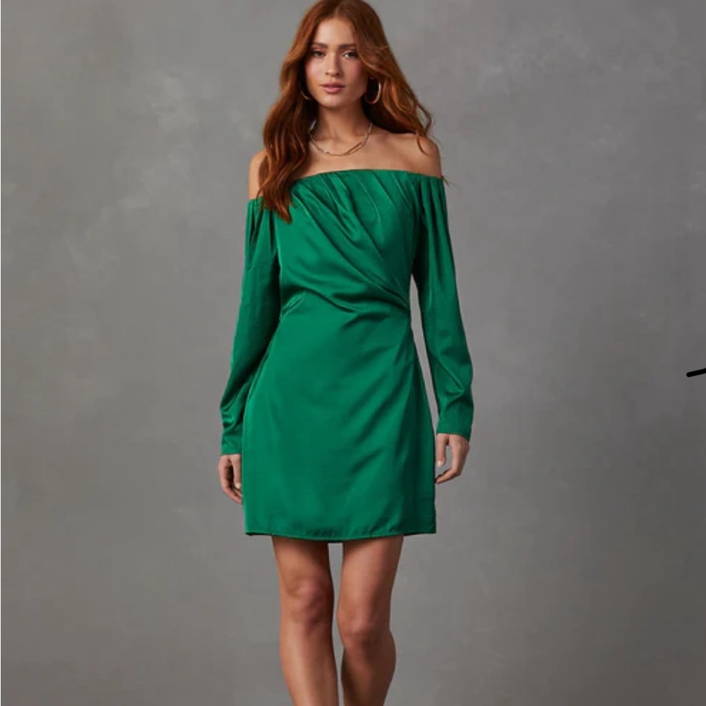 Nora off the shoulder satin dress